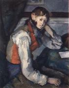 Paul Cezanne the boy in the red waistcoat USA oil painting reproduction